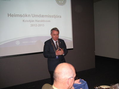 Kristján umdæmisstjóri Rótarý 2.10.2012